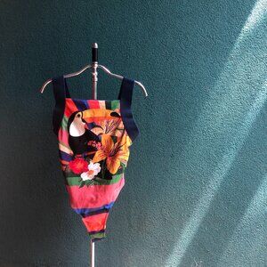 Tropical Toucan One Piece ,  Small One Piece Swimsuit